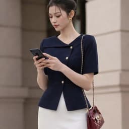 Sơ mi công sở  – cao cấp, hoàn thiện vẻ nữ tính, chuyên nghiệp-A-05 8