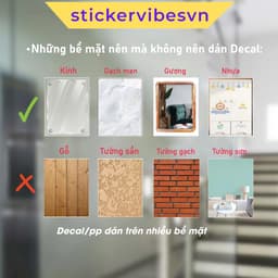 Decal Sticker, Vietnam Flag & slogan "Viet Nam Hoa Binh", Decor Lễ 30/4, 1/5, 2/9, Kính, cửa hàng, Laptop SFL15 6