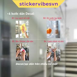 Decal Sticker, Peace Dove & Flag & "Độc lập, Tự do, Hạnh phúc", Decor Lễ 30/4-1/5, 2/9, Kính, cửa hàng, Laptop, SFL21 7