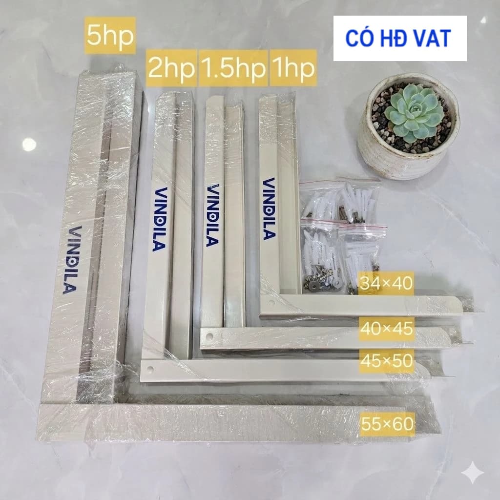 Cặp Eke Máy lạnh, Giá đỡ cục nóng máy lạnh loại 1HP đến 5HP (bao gồm tắc kê, ốc vít đi kèm)