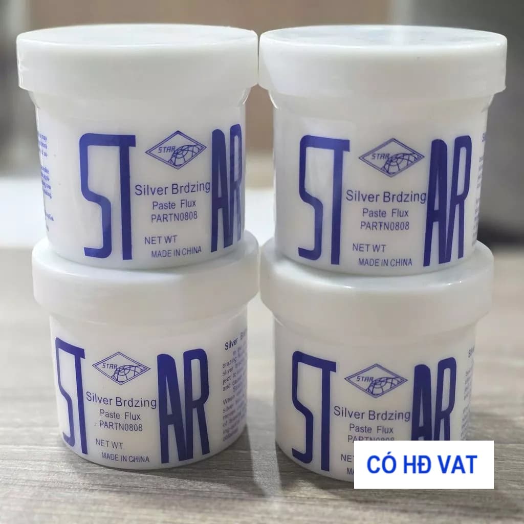 Bột hàn là chế phẩm làm sạch bề mặt kim loại đồng 11.3g/ lọ.  Flux hàn bạc - Trợ hàn chuyên cho đồng, inox thép
