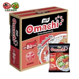 [Laifarm]  Mì Omachi Xốt Bò Hầm Masan PD205 Thùng 30 Gói x 80g [Giao ngẫu nhiên theo lô của NSX]-Ngẫu nhiên 1