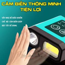 Đèn Kẹp Mũ, Đội Đầu Câu Cá Dã Ngoại Mingtu Siêu Sáng Cảm Biến Đa Năng Có Dây Đeo 3