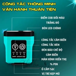 Đèn Kẹp Mũ, Đội Đầu Câu Cá Dã Ngoại Mingtu Siêu Sáng Cảm Biến Đa Năng Có Dây Đeo 5