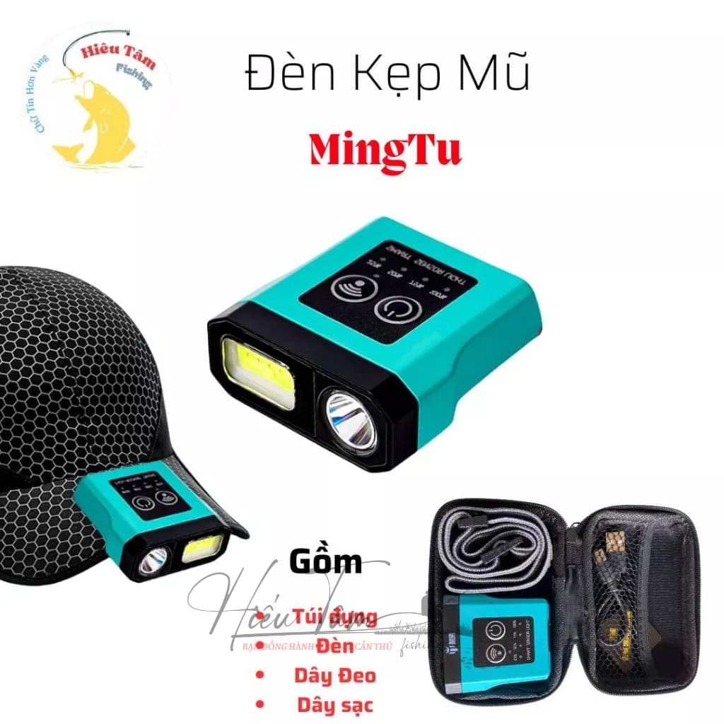 Đèn Kẹp Mũ, Đội Đầu Câu Cá Dã Ngoại Mingtu Siêu Sáng Cảm Biến Đa Năng Có Dây Đeo
