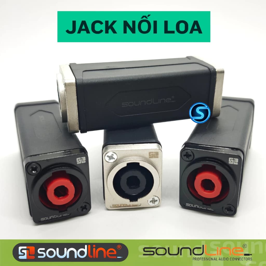 Jack nối loa, khẩu nối loa sân khấu speakon hãng Soundline ( Giá 1c )