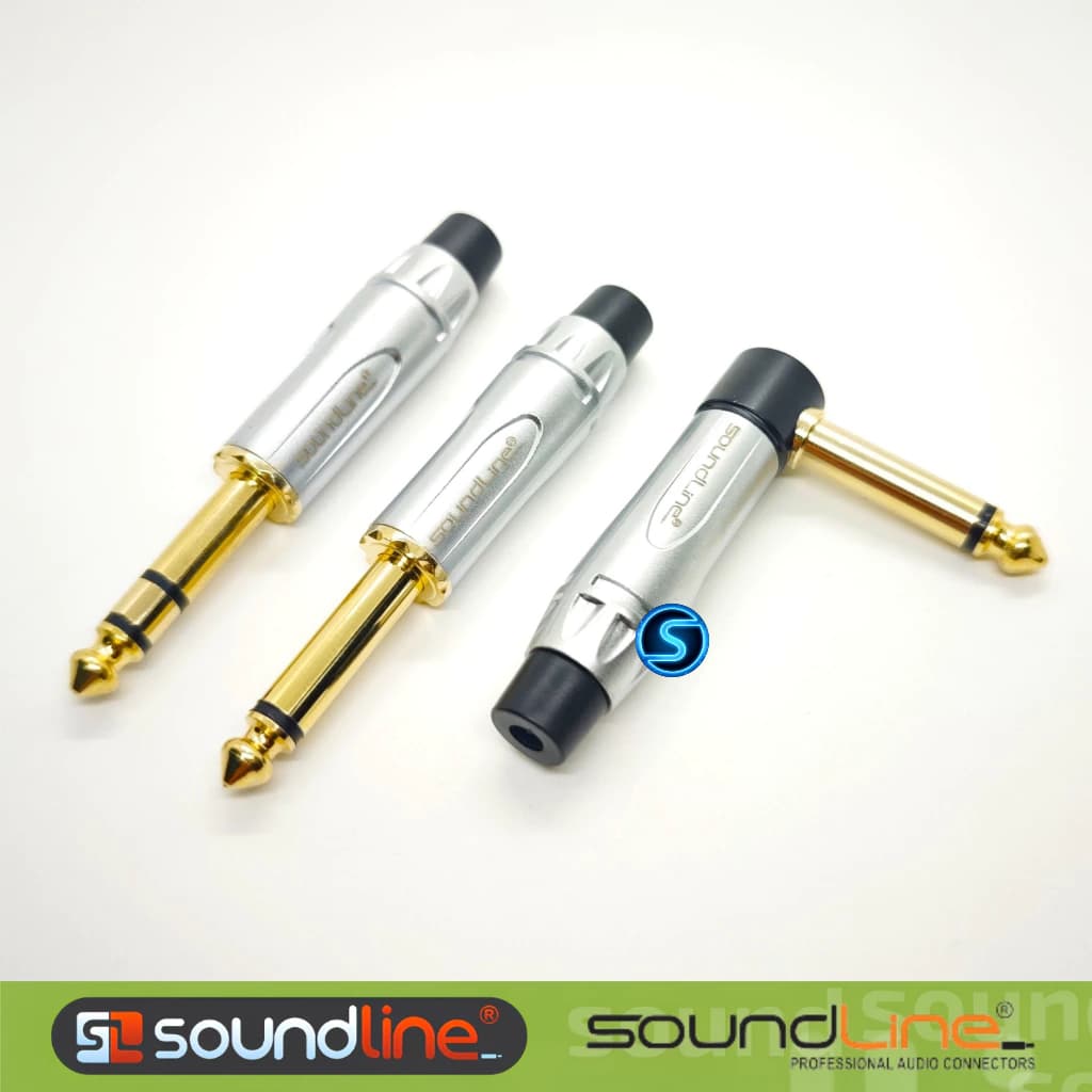 Jack 6ly chính hãng SOUNDLINE mạ Vàng, Thân mạ Chorme.  ( Giá 1c )