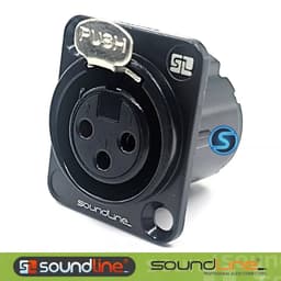 Ổ jack Canon XLR , Ổ âm Canon chân đồng SOUNDLINE( Giá 1chiếc ) 3