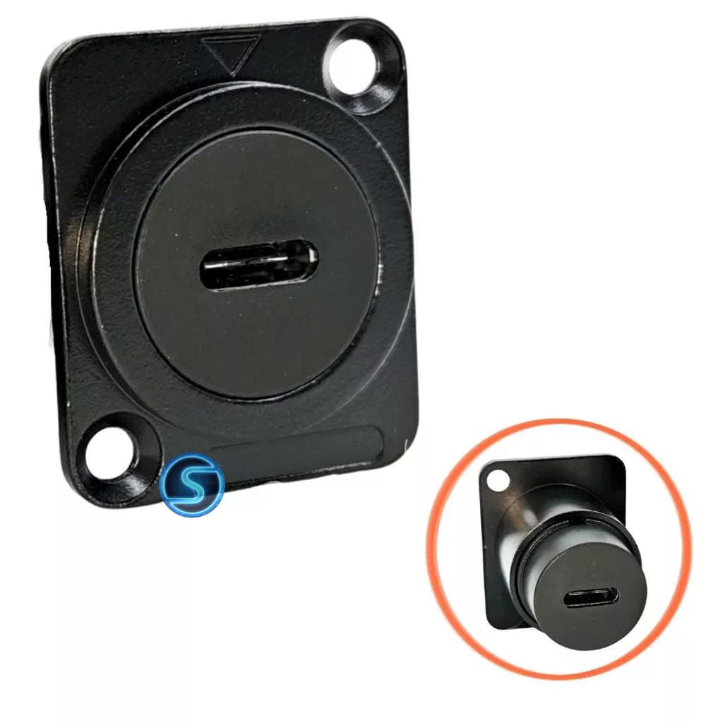 Ổ jack giắc TYPE C, gắn thanh Panel ( Giá 1c )