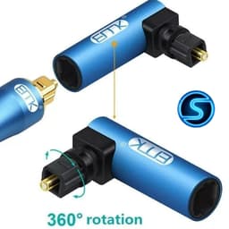 Đầu nối Cáp Quang Âm Thanh Cong Xoay 360 ETK Vuông góc. 1