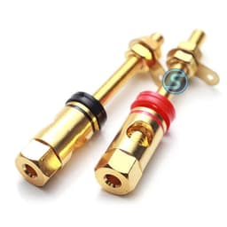 ( 1 Cặp ) Cọc loa, cầu loa đỏ đen dài, đấu dây loa 2