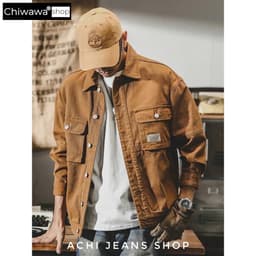 Áo khoác kaki xám trơn TP26 form rộng unisex 6 túi dễ phối đồ | Chiwawa Shop 2