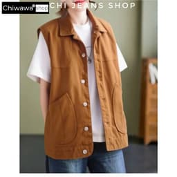 Áo khoác kaki xám trơn TP26 form rộng unisex 6 túi dễ phối đồ | Chiwawa Shop 6