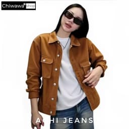 Áo khoác kaki cam pro và xám TP26 form rộng chất kaki mặc hằng ngày | Chiwawa Shop 7