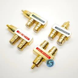 Jack Chia 2 đầu AV, 1 AV đực chia 2 AV cái (vàng) ( Giá 1 Cái ) 2