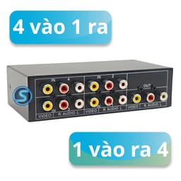 Bộ chia tín hiệu, chuyển tín hiệu AV 4 vào 1 ra. 1 vào Ra 4. Tín Hiệu 1