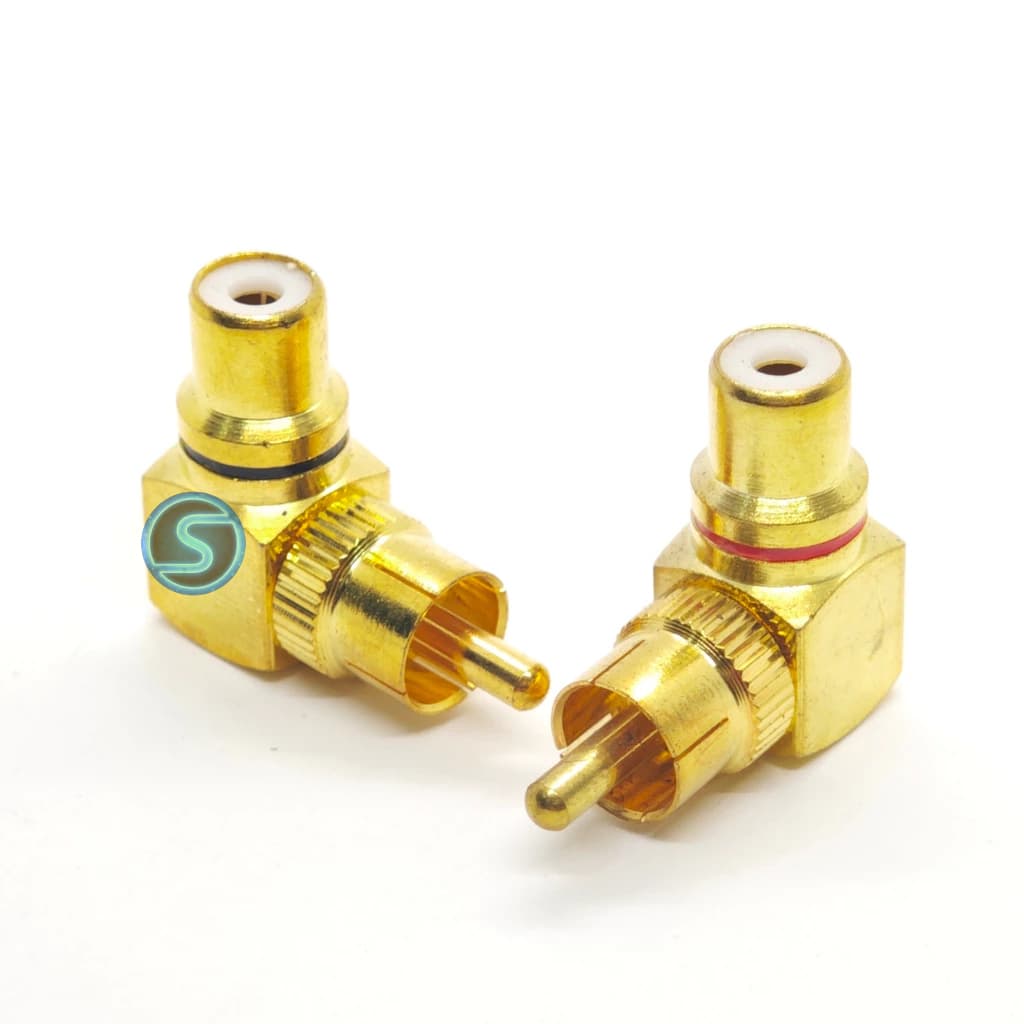 Jack nối, đầu nối AV , khẩu nối RCA , Hoa sen Cong 90 độ. ( Giá 1 cái )