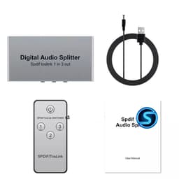 Bộ chia quang âm thanh, chia cáp quang, chia Optical Audio 1 ra 3, 3 vào 1 ra. Có điều khiển kèm theo 7