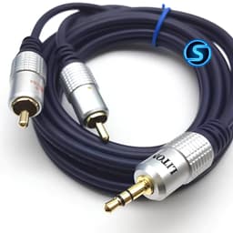 Dây tín hiệu âm thanh 3.5mm ra AV/ Hoa Sen chính hãng Liton USA . 1.5M 3