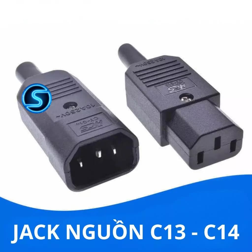 Jack nguồn C13,C14 chất lượng ,lõi đồng 10A