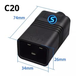 Jack rắc phích cắm C19-C20, nguồn C19-C20 hãng JH ( giá 1 cái ) 3