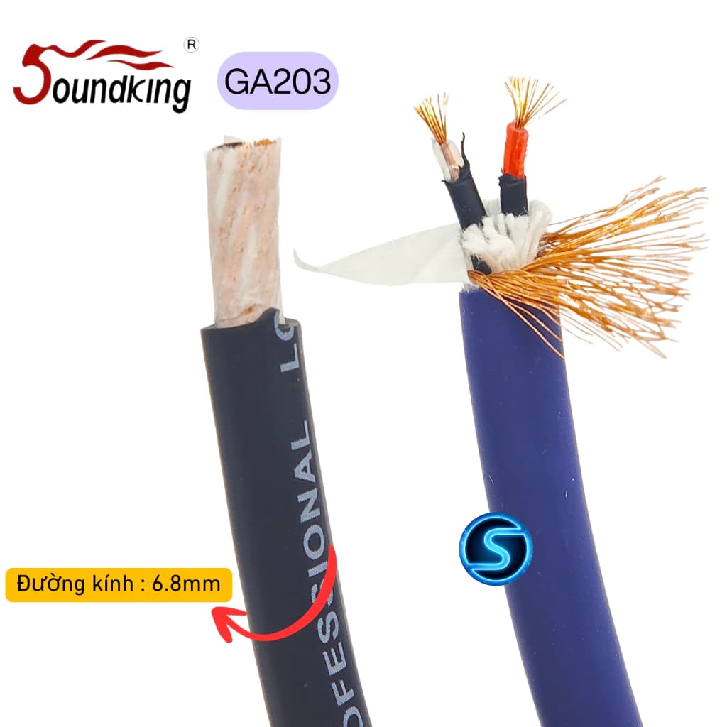 Dây tín hiệu Âm Thanh Audio, Micro SOUNDKING GA203.