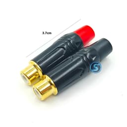 ( 1 cặp ) Jack rắc AV, Hoa sen, RCA âm cái, chân đồng đẹp tổng 3
