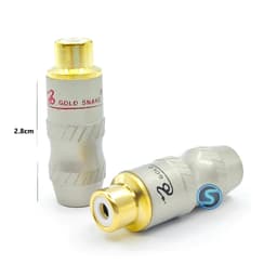 ( 1 cặp ) Jack rắc AV, Hoa sen, RCA âm cái, chân đồng đẹp tổng 4