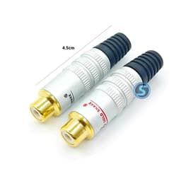 ( 1 cặp ) Jack rắc AV, Hoa sen, RCA âm cái, chân đồng đẹp tổng 5