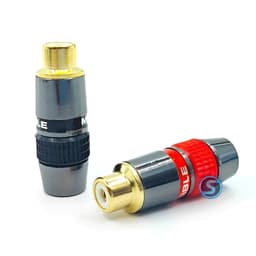 ( 1 cặp ) Jack rắc AV, Hoa sen, RCA âm cái, chân đồng đẹp tổng 6