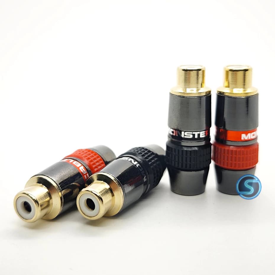 ( 1 Cặp ) Jack ( rắc ) AV - Hoa Sen - RCA  Âm Monster hàn dây