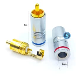 ( 1 Cặp ) Jack rắc AV, Hoa sen, RCA xám, đen 4