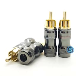 (1 Cặp) Jack AV - Hoa Sen - RCA hàn dây hãng GOLD Snake. Hàn Dây AV 1