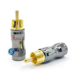 (1 Cặp) Jack AV - Hoa Sen - RCA hàn dây hãng GOLD Snake. Hàn Dây AV 2