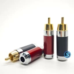 (1 Cặp) Jack rắc AV, Hoa sen, RCA hàn dây, chân đồng . Hàng Tốt đẹp 1