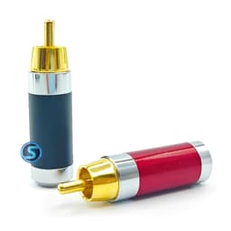 (1 Cặp) Jack rắc AV, Hoa sen, RCA hàn dây, chân đồng . Hàng Tốt đẹp 2