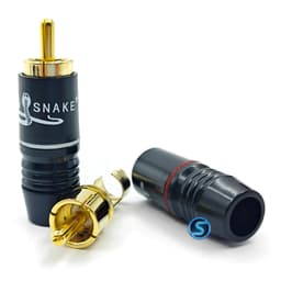 ( 1 Cặp ) Jack AV, Hoa Sen, RCA hãng Gold Snake màu đen, dùng cho cỡ dây 8mm 2