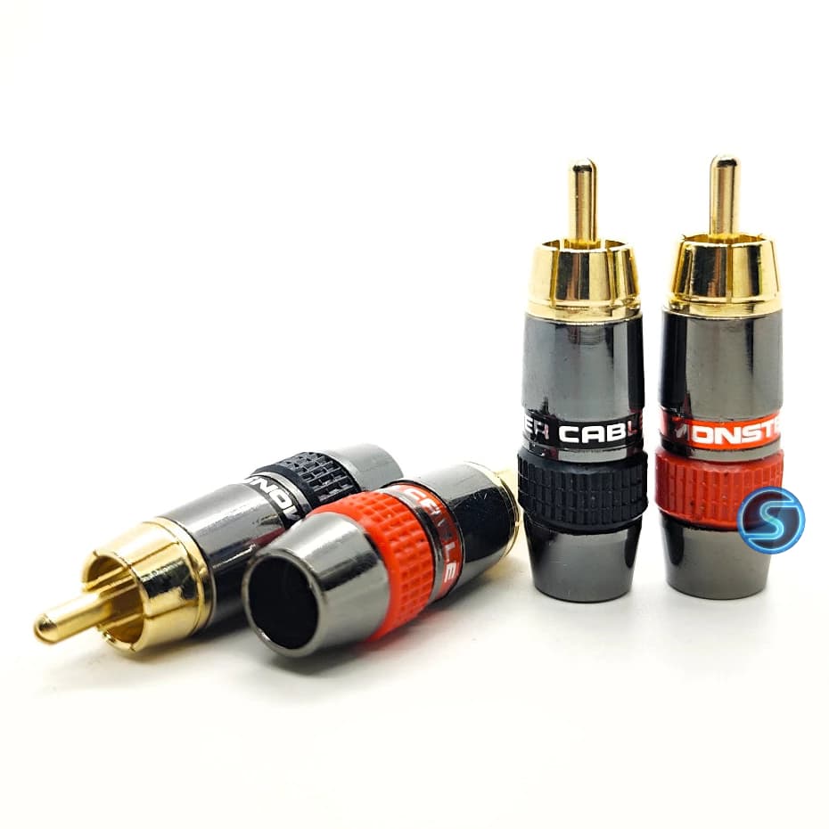 ( 1 Cặp ) Jack rắc AV, Hoa Sen, RCA hãng Gold Snake dùng dây 8mm, hàng đẹp.