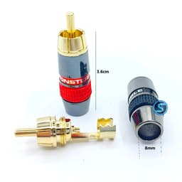 ( 1 Cặp ) Jack rắc AV, Hoa Sen, RCA hãng Gold Snake dùng dây 8mm, hàng đẹp. 2