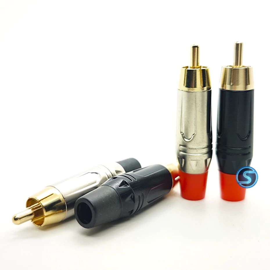 ( 1 cặp ) Jack rắc AV, Hoa sen, RCA Đỏ Đen, Xám Nhũ đẹp