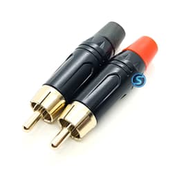 ( 1 cặp ) Jack rắc AV, Hoa sen, RCA Đỏ Đen, Xám Nhũ đẹp 3