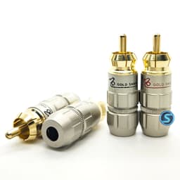 ( 1 cặp ) Jack AV - Hoa Sen - RCA hàn dây hãng GOLD Snake, hàng đẹp. 1