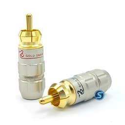 ( 1 cặp ) Jack AV - Hoa Sen - RCA hàn dây hãng GOLD Snake, hàng đẹp. 3