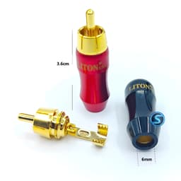 ( 1 Cặp ) Jack rắc AV, Hoa Sen, RCA hãng Liton, chân đồng, hàng đẹp 3