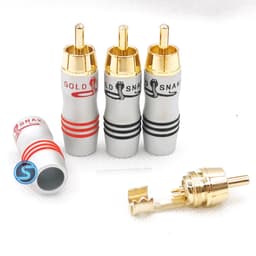 (1 Cặp) Jack AV - Hoa Sen - RCA hàn dây , hàng đẹp GOLDSnake. 2