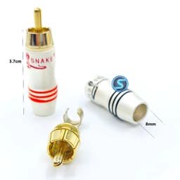 (1 Cặp) Jack AV - Hoa Sen - RCA hàn dây , hàng đẹp GOLDSnake. 3