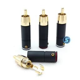 (1 Cặp) Jack ( rắc ) AV - Hoa Sen - RCA  HIFI chất lượng 3