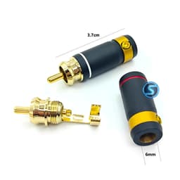 (1 Cặp) Jack ( rắc ) AV - Hoa Sen - RCA  HIFI chất lượng 4