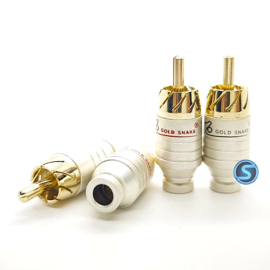 (1 Cặp) Jack AV, Hoa Sen, RCA , chân đồng chính hãng GoldSnake. Hàng đẹp