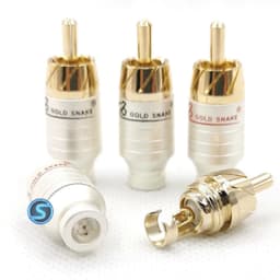 (1 Cặp) Jack AV, Hoa Sen, RCA , chân đồng chính hãng GoldSnake. Hàng đẹp 4